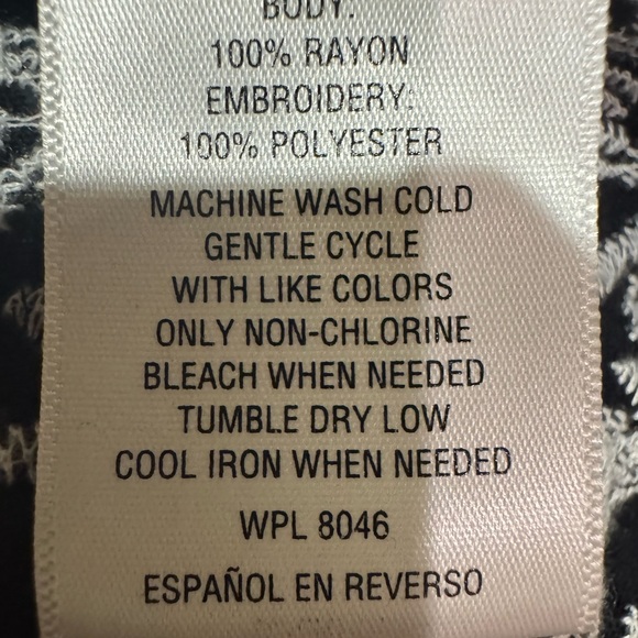 Style & Co. Black and White Embroidered Floral Blouse - Picture 14 of 15